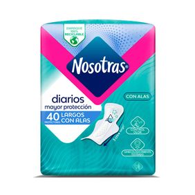 Protectores Nosotras Diarios Largos con Alas