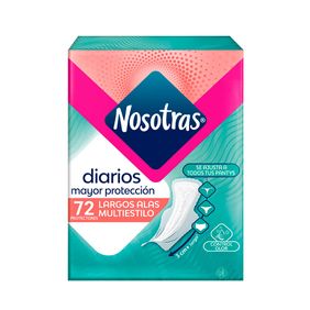 Protectores Nosotras Diarios Largos Alas Multiestilo