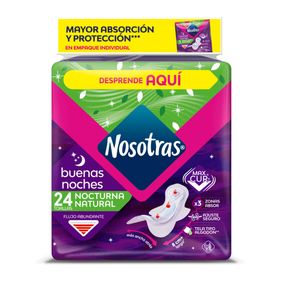 Toallas Higiénicas Nosotras Natural Buenas Noches Tela