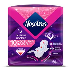 Toallas Higiénicas Nosotras  Buenas Noches Invisible Rapisec