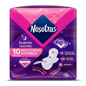 Toallas Higiénicas Nosotras Natural Buenas Noches Invisible Rapisec