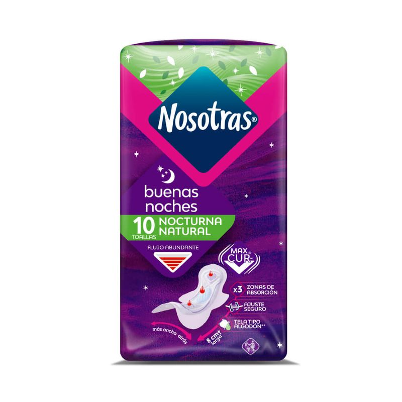 Toallas-Higienicas-Nosotras-Natural-Buenas-Noches-Tela