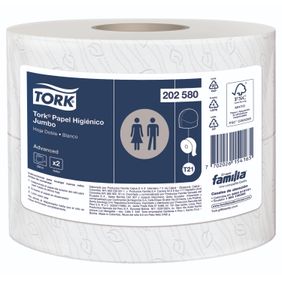 Papel Higiénico Tork Jumbo Hoja Doble Blanco 250mts