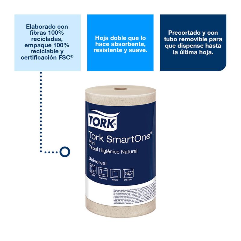 Papel-Higienico-Tork-SmartOne-Mini-Advanced-Natural-100mts