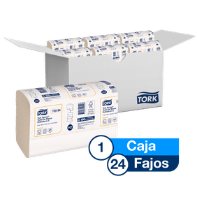 Tork Xpress® Toalla de Manos Doblada en Z/ Premium/ Natural/ 150 toallas/ 24 fajos