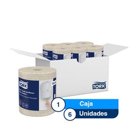 Toalla de Manos Tork Flujo Central Hoja Triple Natural 100mts X 6 Rollos
