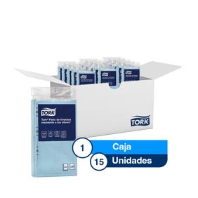 Paño de Limpieza Tork Resistente a los Olores Color Azul X 15 Paquetes