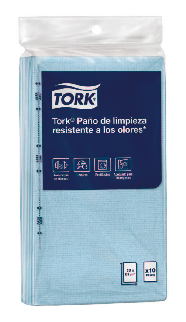 Tork 121206 Papel De Secado Básico M2 / Pañitos De Limpieza De 2 Capas Compatible Con El Sistema M2, Blanco, 6 Bobinas X Paquete