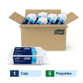 Tork Plus® Servilleta Dispensada/ Universal/ Blanco/ 5 pqts x 100 serv c/u