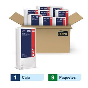 Tork Plus® Servilleta Dispensada/ Universal/ Blanco/ caja x 9 pqts x 550 serv. c/u