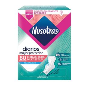 Protectores Nosotras Diarios Largos Alas Multiestilo