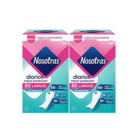 Combo Protectores Nosotras Diarios Largos x 160und