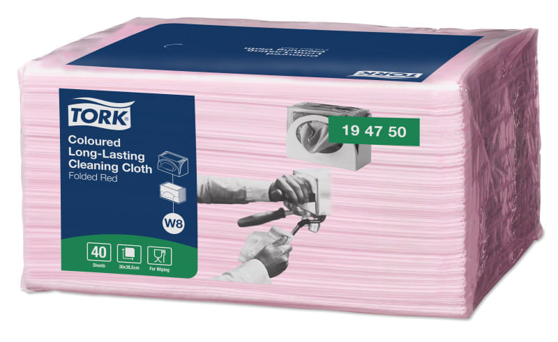 Tork® Paño de Limpieza Larga Duración/Rojo/1 paquete x40 paños-1777158443830