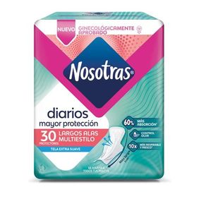 Protectores Nosotras Diarios Largos Alas Multiestilo