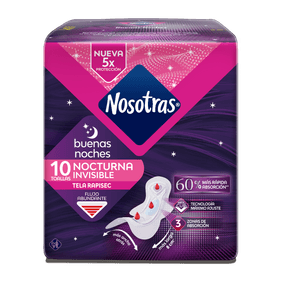 Toallas Higiénicas Nosotras Buenas Noches Invisible Rapisec