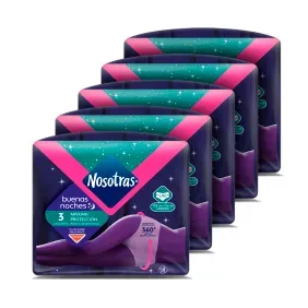 Combo Panty Desechable Nosotras Buenas Noches Máxima Protección L-XL x 15und