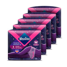 Combo Panty Desechable Nosotras Buenas Noches Máxima Protección  M x 15und