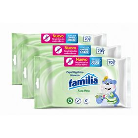 Combo Papel Higiénico Húmedo Familia x 210 und